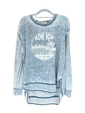 Ron Jon Women's Heavily Distressed Soft Cozy Lightweight Sweatshirt XL
